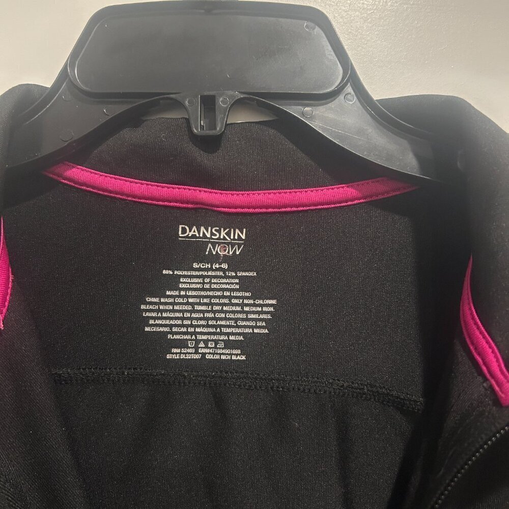 Danskin Now Black Performance Athletic Zip Up Jacket Women’s Size S (4-6) - Picture 3 of 7